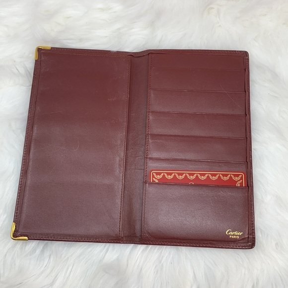 042 Authentic Cartier Checkbook Long Wallet - Picture 3 of 16